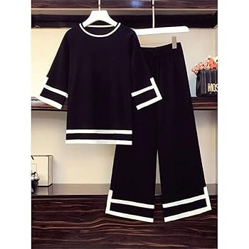 上下セット売り♡ Amazon | [BLZXIAN] セーター セットアップ ワイドパンツ
